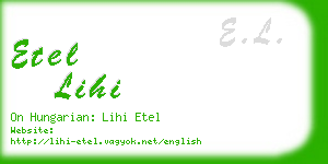 etel lihi business card